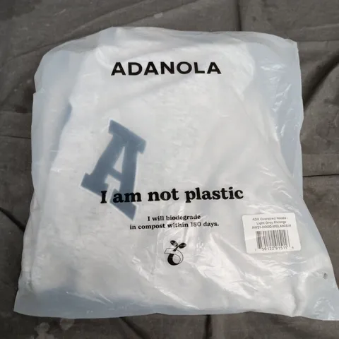 BAGGED ADANOLA OVERSIZED HOODIE - LIGHT GREY MELANGE, UK M