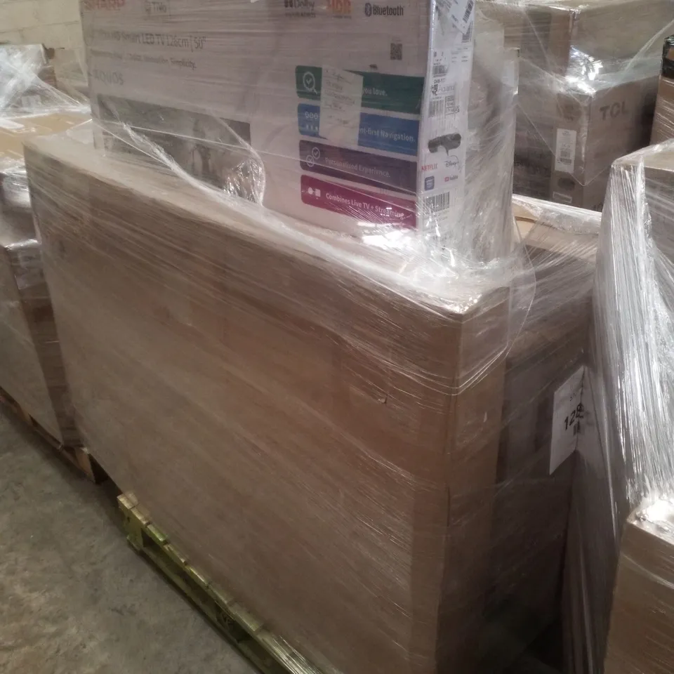 PALLET CONTAINING APPROXIMATELY 11 ASSORTED DAMAGED TVS