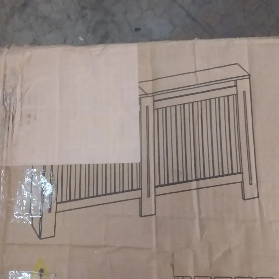 BOXED VIDA ARLINGTON RADIATOR COVER LARGE - GREY/OAK