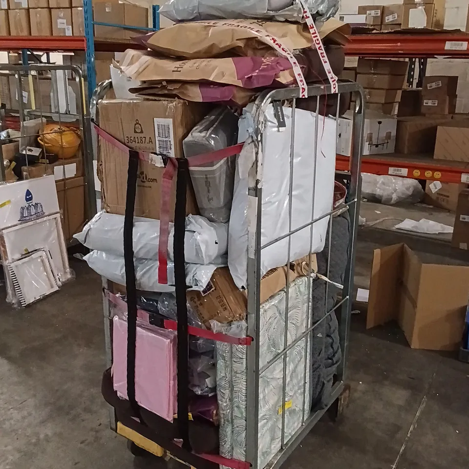 CAGE OF ASSORTED HOUSEHOLD GOODS AND ITEMS - CAGE NOT INCLUDED 