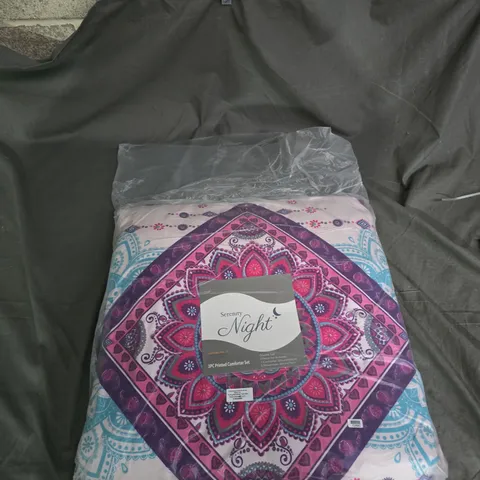 SERENITY NIGHT 3PC PRINTED COMFORTER SET – DOUBLE SIZE (200X200 CM), INCLUDES 1 COMFORTER AND 2 PILLOWCASES