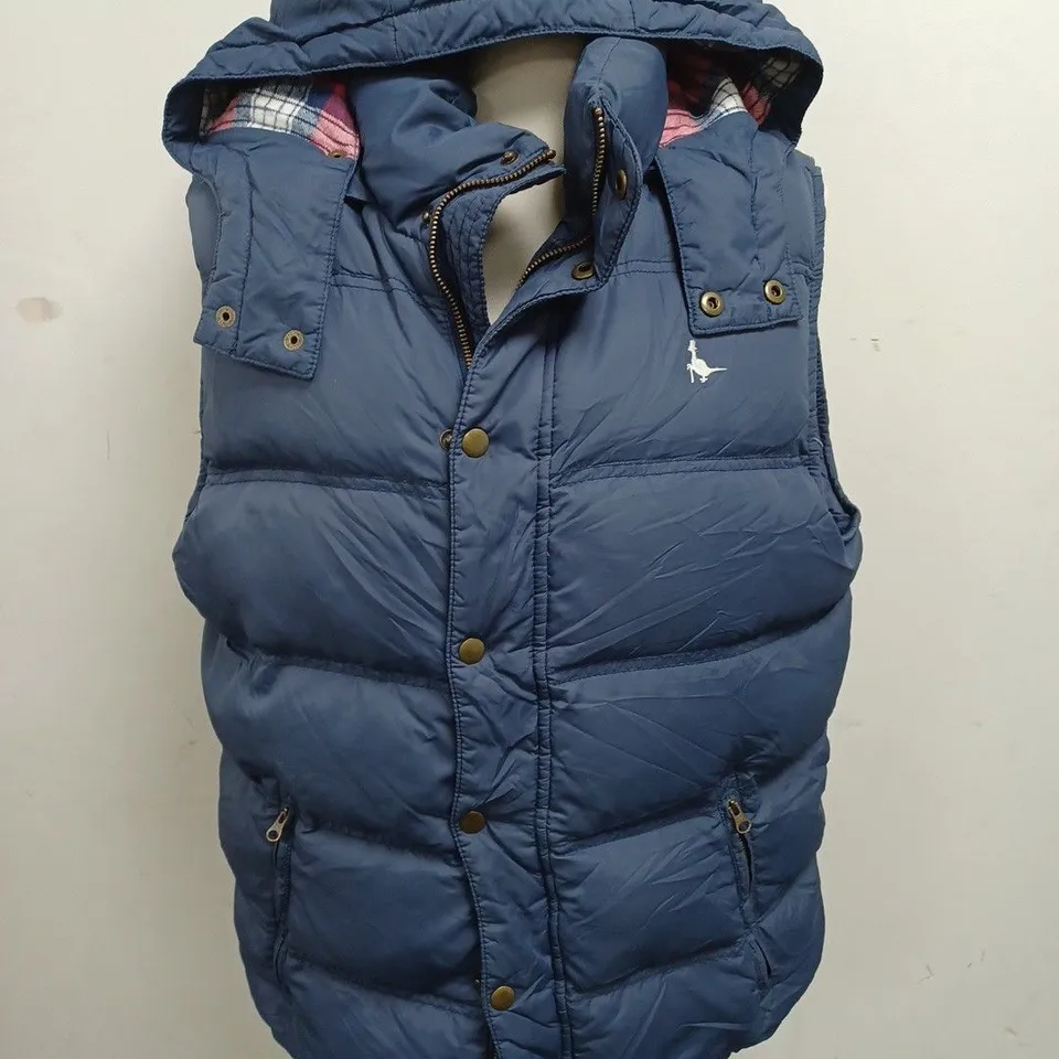 JACK WILLS BLUE PADDED GILET - XL