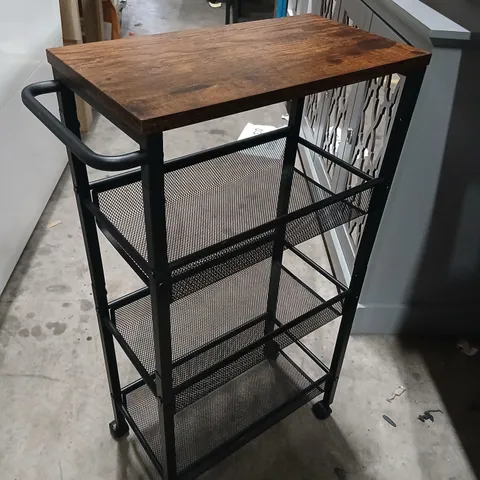 PORTABLE THREE TIER SHELVING UNIT