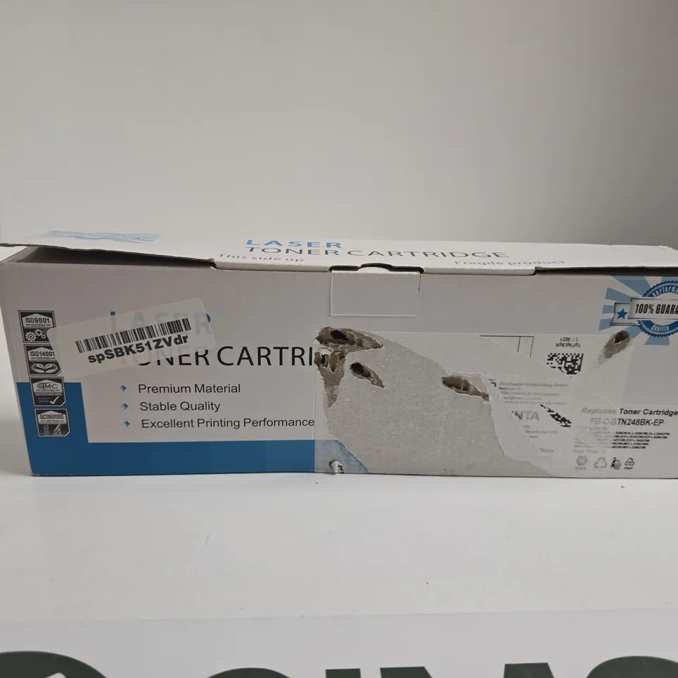 BOX OF APPROXIMATELY 10 ASSORTED PRINT CARTRIDGE INCLUDING LAZER TONER CARTRIDGES AND 2 PACK BLACK TONER CARTRIDGE AND 