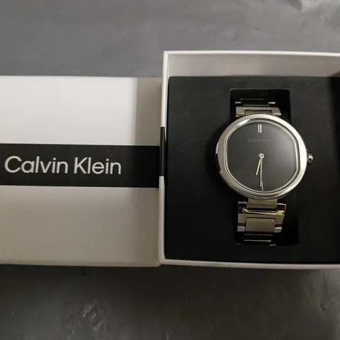 BOXED CALVIN KLEIN BLACK SIMPLE FACE WATCH