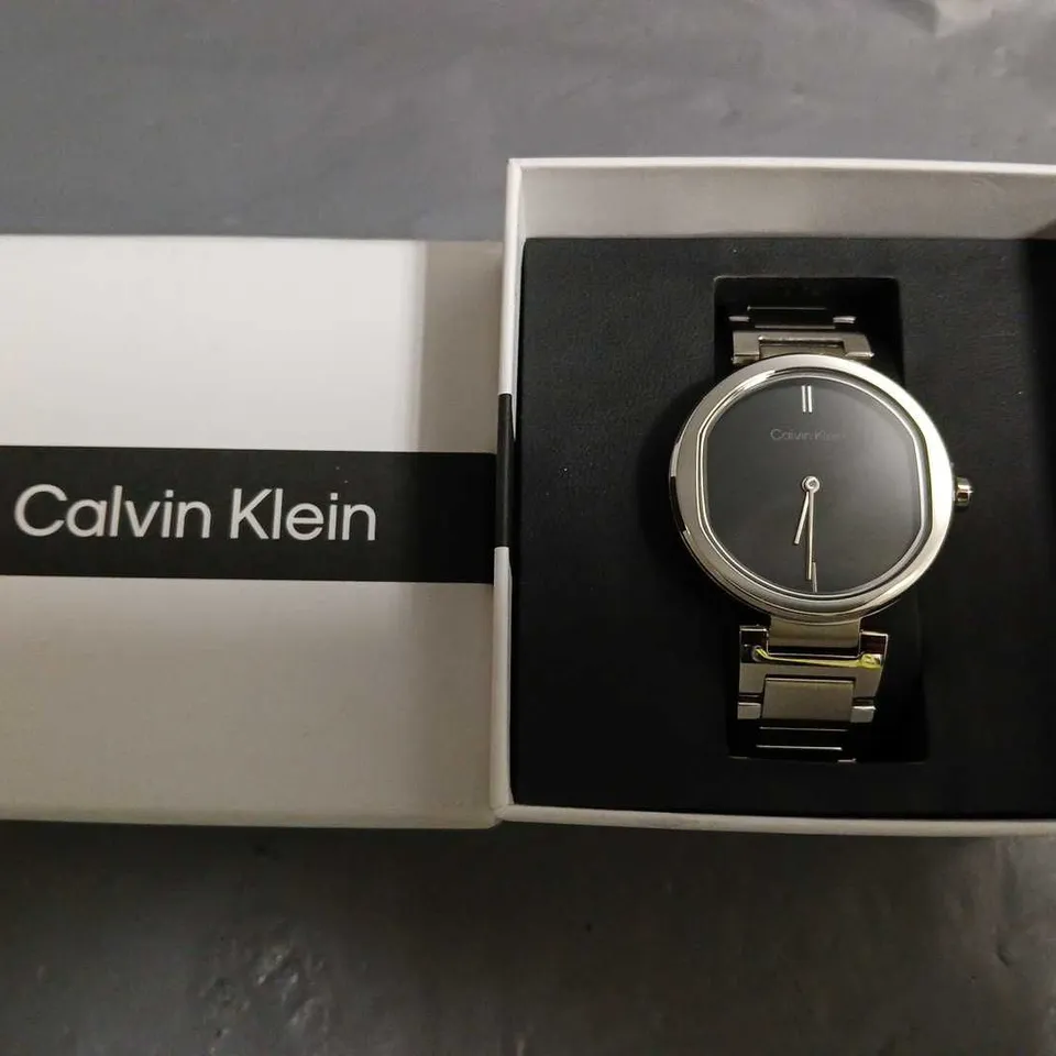 BOXED CALVIN KLEIN BLACK SIMPLE FACE WATCH