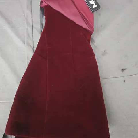 MURCI FOLD OVER ULTRA MINI DRESS IN BURGUNDY SIZE 8