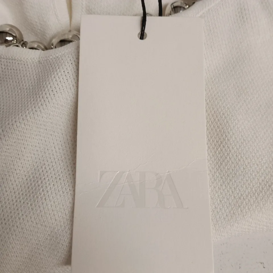 ZARA SILVER-TONE CHUNKY BEAD NECKLACE