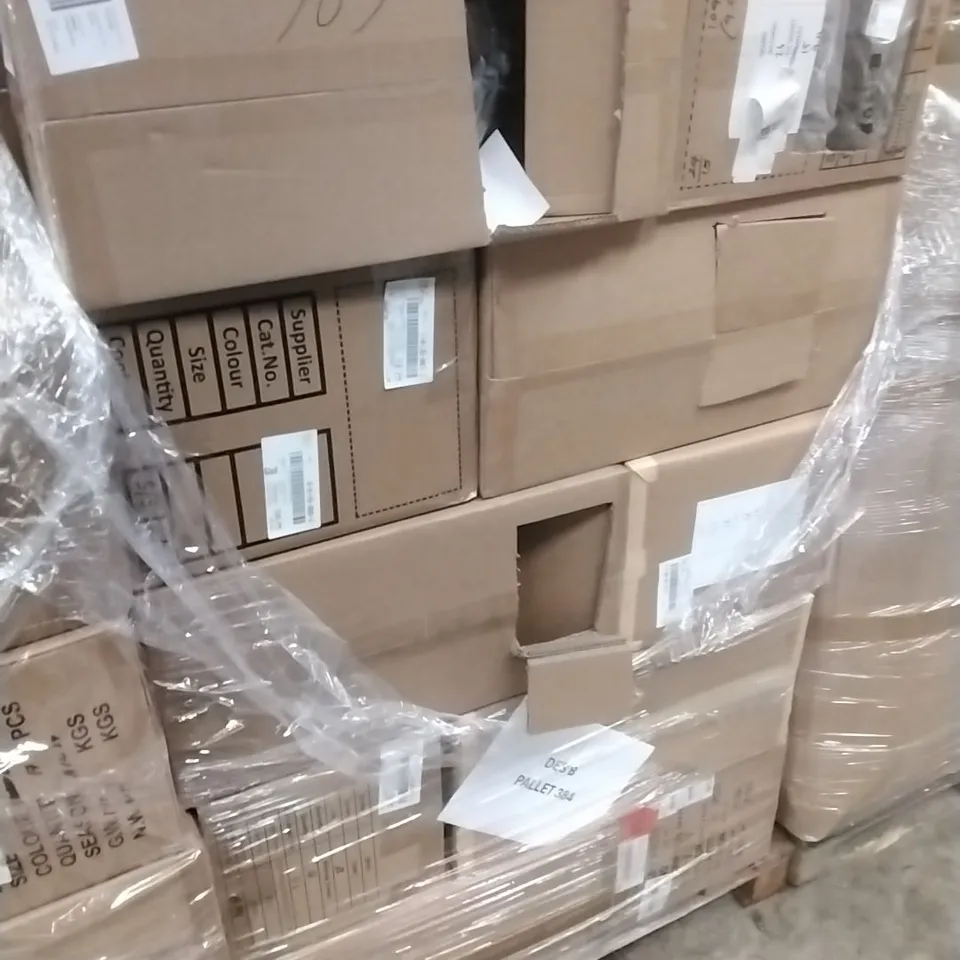 A PALLET TO CONTAIN APPROXIMATELY 110 BRAND NEW DESIGNER WOMEN'S CLOTHES WHICH INCLUDE;JD WILLIAMS DRESSES, SKIRTS SIMILAR PRODUCTS ETC