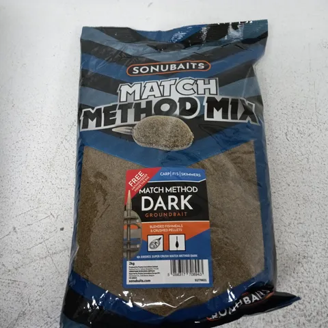 SONUBAITS MATCH METHOD MIX DARK 2KG GROUNDBAIT 