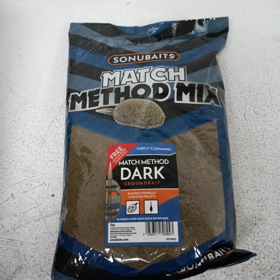 SONUBAITS MATCH METHOD MIX DARK 2KG GROUNDBAIT