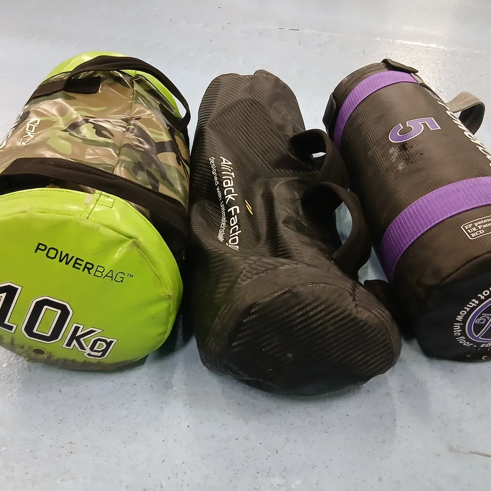 POWERBAG 10KG + POWERBAG 5KG + AIRTRACK FACTORY TRAINING SANDBAG SET (3 PCS)