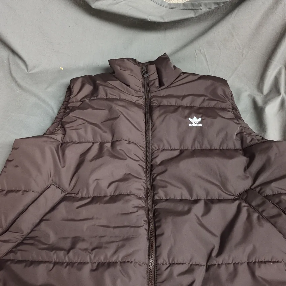 ADIDAS BROWN PUFFER GILET – UK 16 (XL)