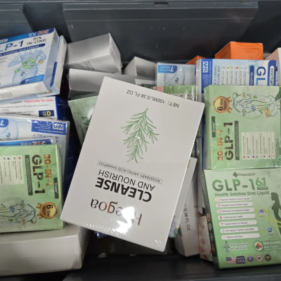 APPROXIMATELY 30 ASSORTED HEALTH & BEAUTY ITEMS TO INCLUDE TEMPORARY EYE TIGHTENER, 20-IN-1 GLP-1, ROSEMARY AMINO ACID SHAMPOO, ETC