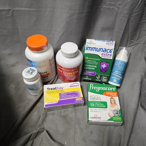 APPROXIMATELY 15 ASSORTED VITAMIN/HEALTH AID PRODUCTS TO INCLUDE COD LIVR OIL, JOINT & MUSCLE GEL, DOCTORS BEST DIETARY SUPPLEMENT, ETC - COLLECTION ONLY