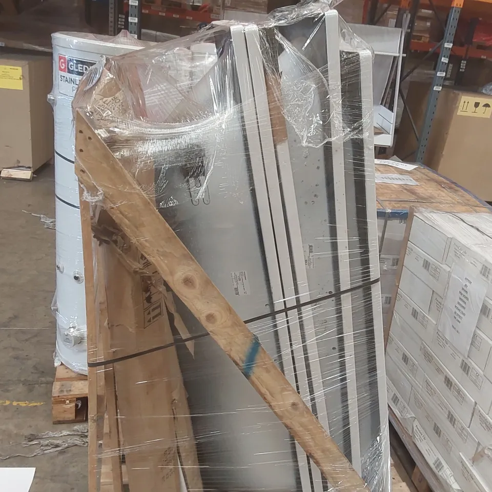 PALLET CONTAINING APPROXIMATELY 6x DESIGNER ANTI-SLIP STEALTH STEEL BATHS