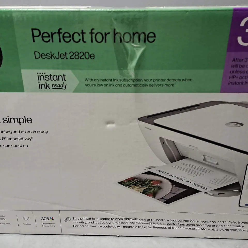 BOXED HP DESKJET 2820E PRINTER 