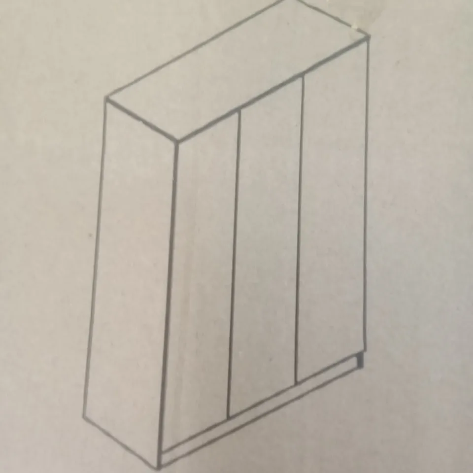 BOXED FW STYLE STORA 3 DOOR WARDROBE - WHITE GLOSS 