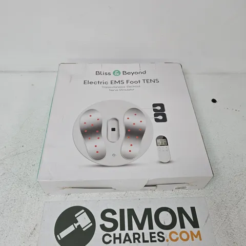 BLISS & BEYOND ELECTRIC EMS FOOT TENS – FOOT MASSAGER WITH REMOTE (BOXED)
