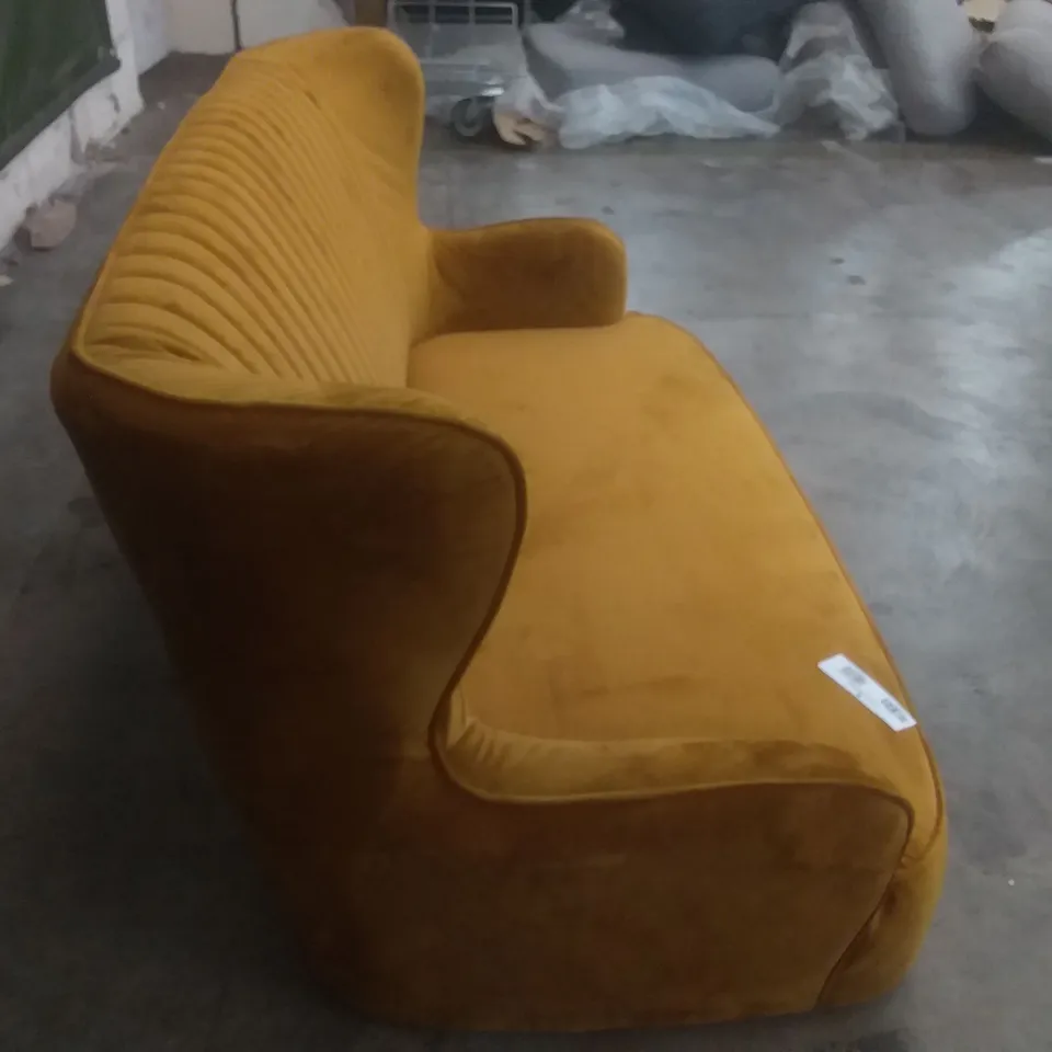 QUALITY DESIGNER SLF SMALL SOFA - YELLOW FABRIC 