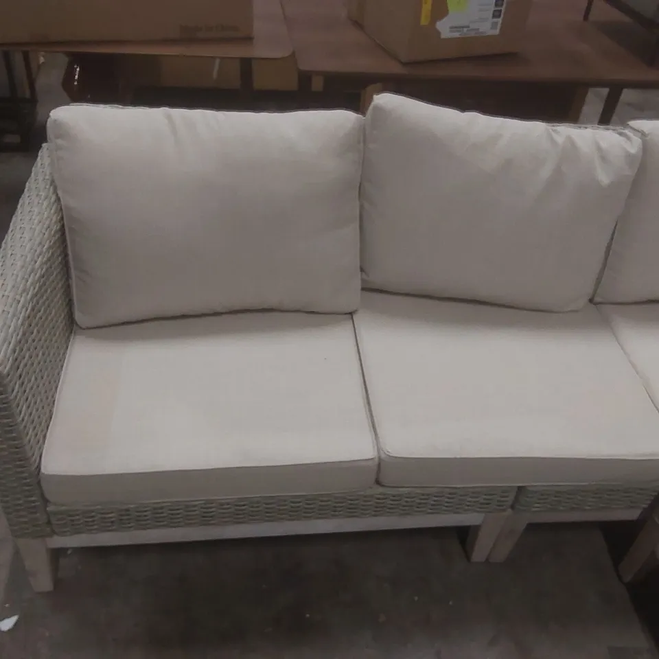 DESIGNER OUTDOOR SEATING GROUP WITH CUSHIONS