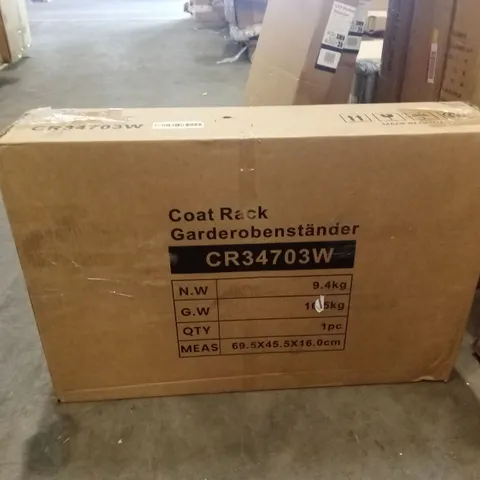 BOXED COAT RACK - WHITE (1 BOX)