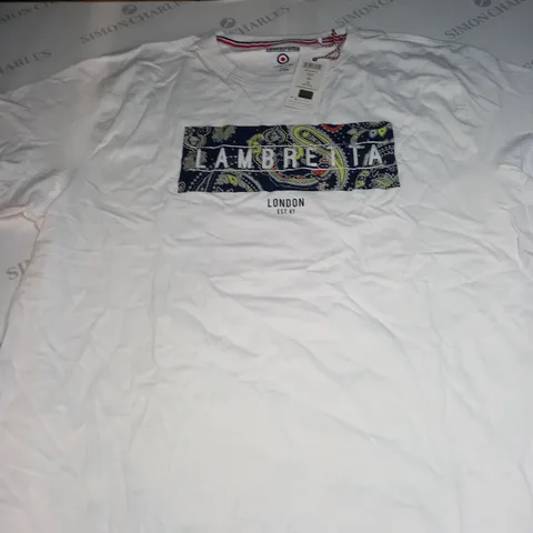 LAMBRETTA PAISLEY BOX T-SHIRT SIZE 4XL