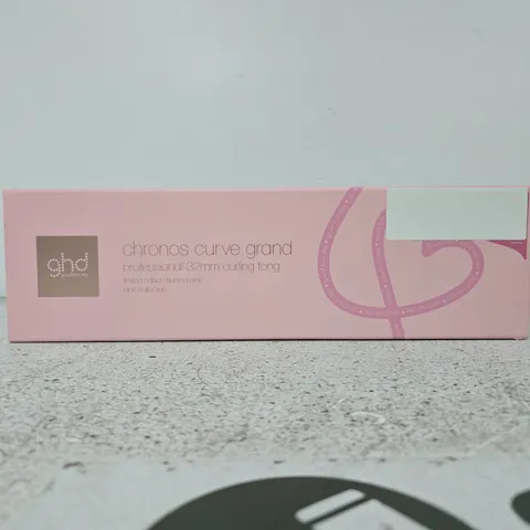 GHD CHRONOS CURVE GRAND PROFESSIONAL 32MM CURLING TONG – BOXED