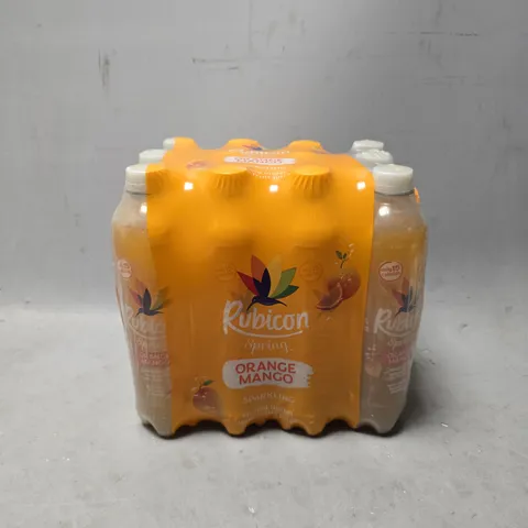 PACK OF 12 RUBICON ORANGE MANGO SPARKLING 
