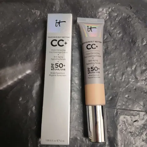 IT COSMETICS CC+ COLOR CORRECTING FULL COVERAGE CREAM SPF 50+ – MEDIUM (BOXED)