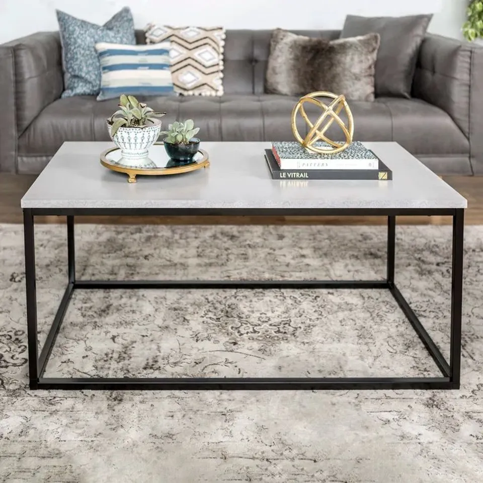 ANNA FRAME COFFEE TABLE FINISH MARBLE 