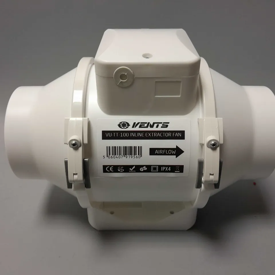 BOXED VENTS VU-TT-100 INLINE EXTRACTOR FAN