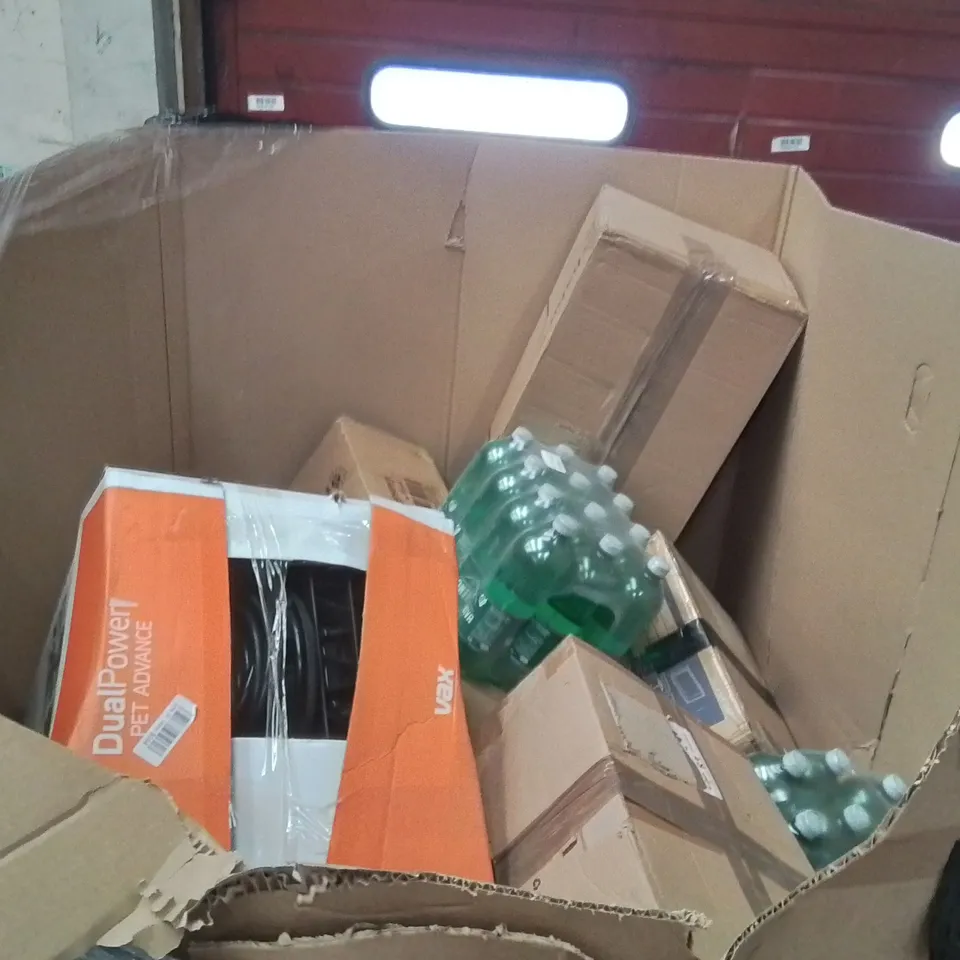 PALLET OF ASSORTED HOUSEHOLD GOODS AND PRODUCTS TO INCLUDE;SCOOTER,PLAYMAT,CAT LITTER BOX