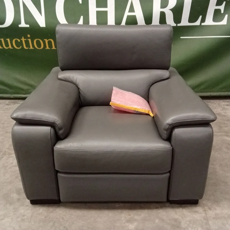 QUALITY DESIGNER ITALIAN MADE VENTO ELECTRIC RECLINER LEATHER ARMCHAIR