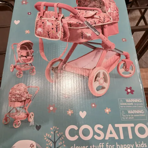 CONTI COSATTO TOY PUSHCHAIR & CARRY COT SET – PINK (BOXED)