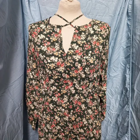 NOBODYS CHILD TESSA MINI DRESS – VINTAGE GREEN, UK14