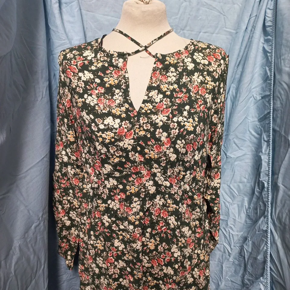 NOBODYS CHILD TESSA MINI DRESS – VINTAGE GREEN, UK14