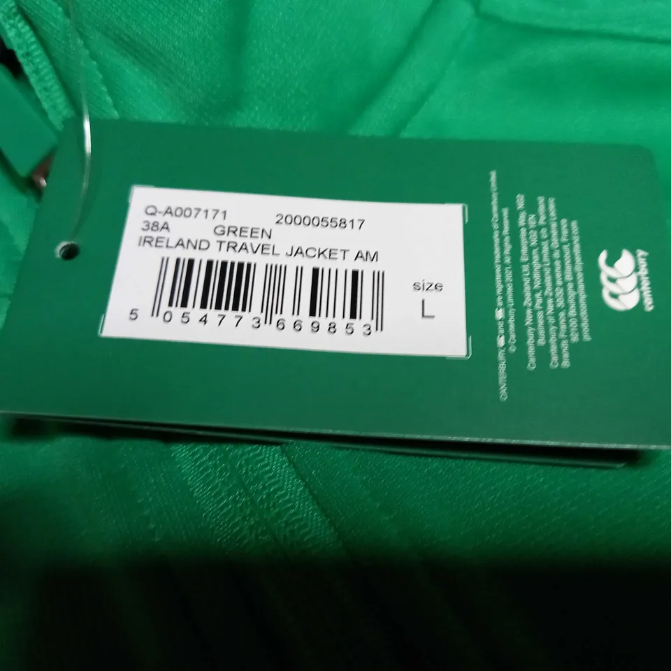 I.R.F.U IRELAND GREEN TRAVEL JACKET - LARGE