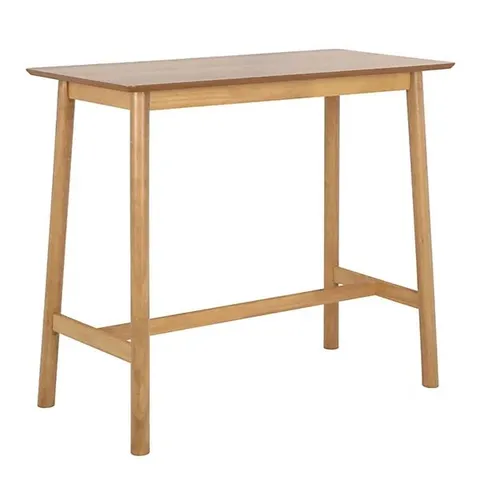 BOXED BARLOW RECTANGULAR BAR TABLE IN MATT OAK