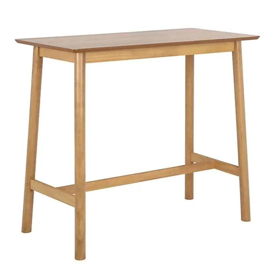 BOXED BARLOW RECTANGULAR BAR TABLE IN MATT OAK