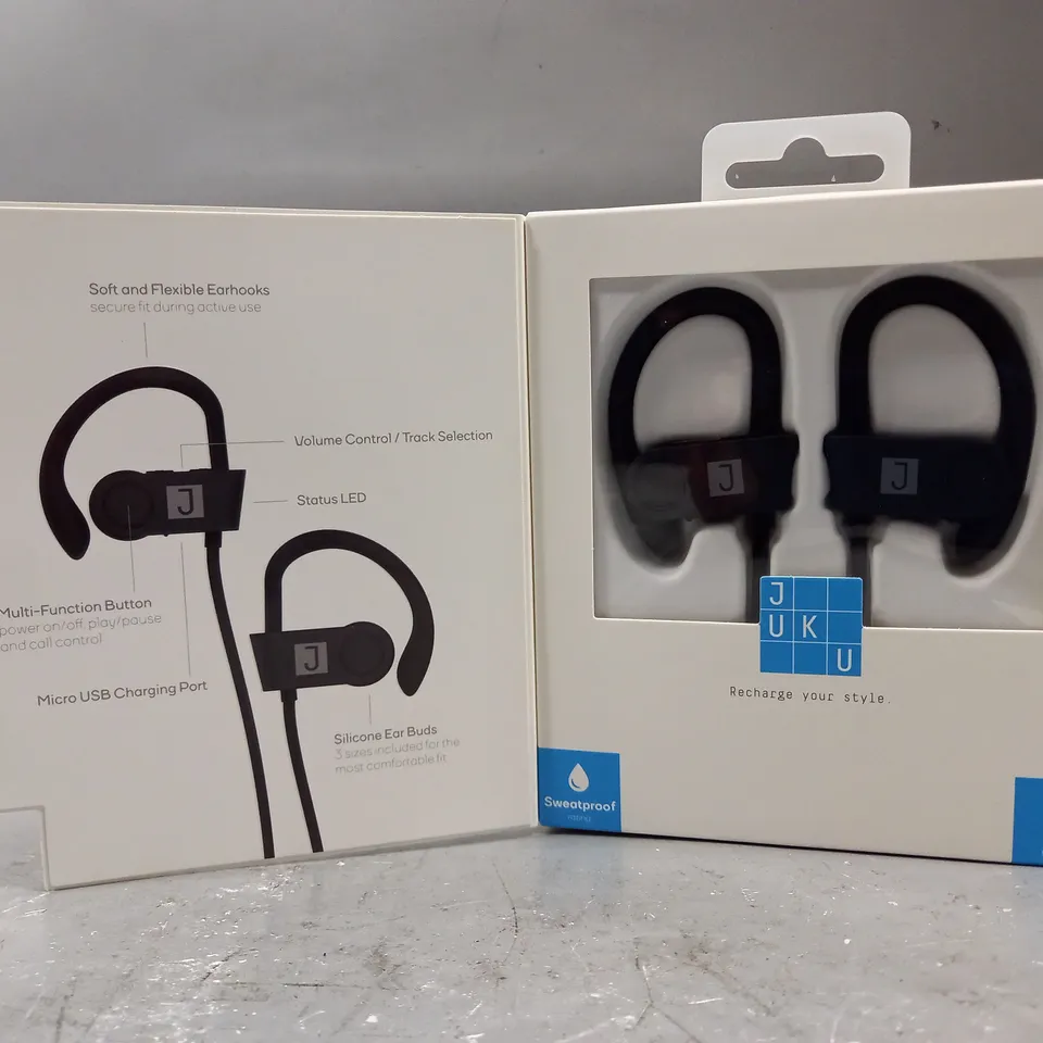 BOXED JUKU RHYTHM BLUETOOTH EARPHONES WITH IN-LINE MIC