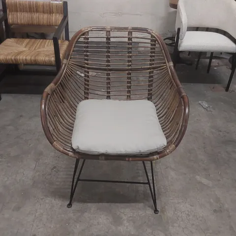 DESIGNER WOODEN CHAIR WITH METAL BASE