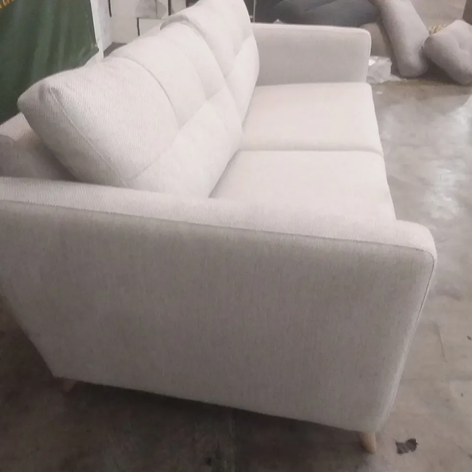 DESIGNER LOUNGE CO LIGHT GREY FABRIC  2 SEATER SOFA 