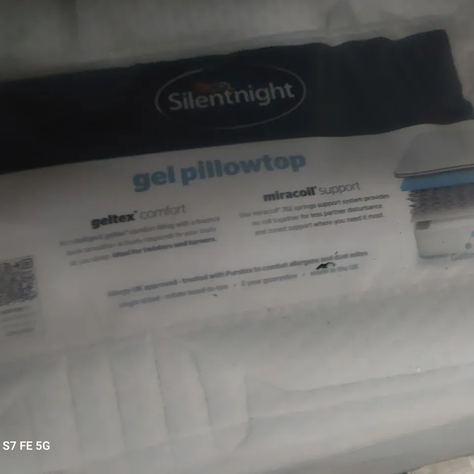 QUALITY BAGGED 5' KINGSIZE SILENTNIGHT GEL PILLOWTOP MATTRESS 