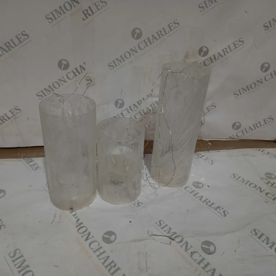 HOME REFLECTIONS SET OF 3 PRE-LIT CYLINDERS