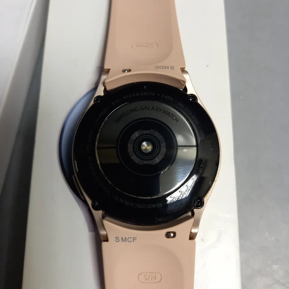 BOXED SAMSUNG GALAXY WATCH 4 - PINK/GOLD WITH 20MM STRAP