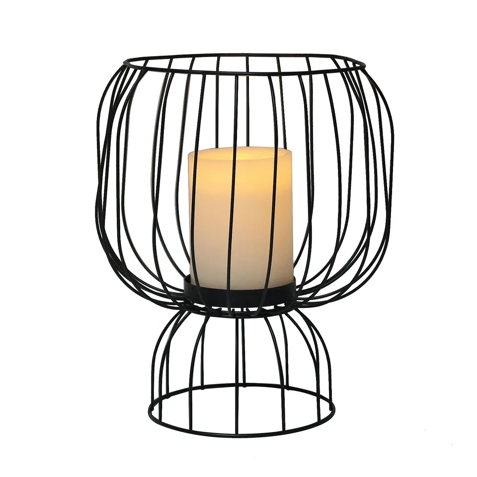 KELLY HOPPEN WIRE PEDESTAL CANDLE HOLDER