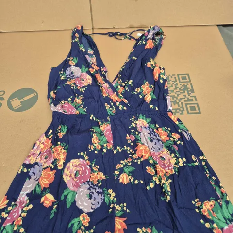 LOS ANGELES ATELIER FLORAL NAVY MAXI DRESS – UK 10 (EU 38) – OCTOBER STORIES