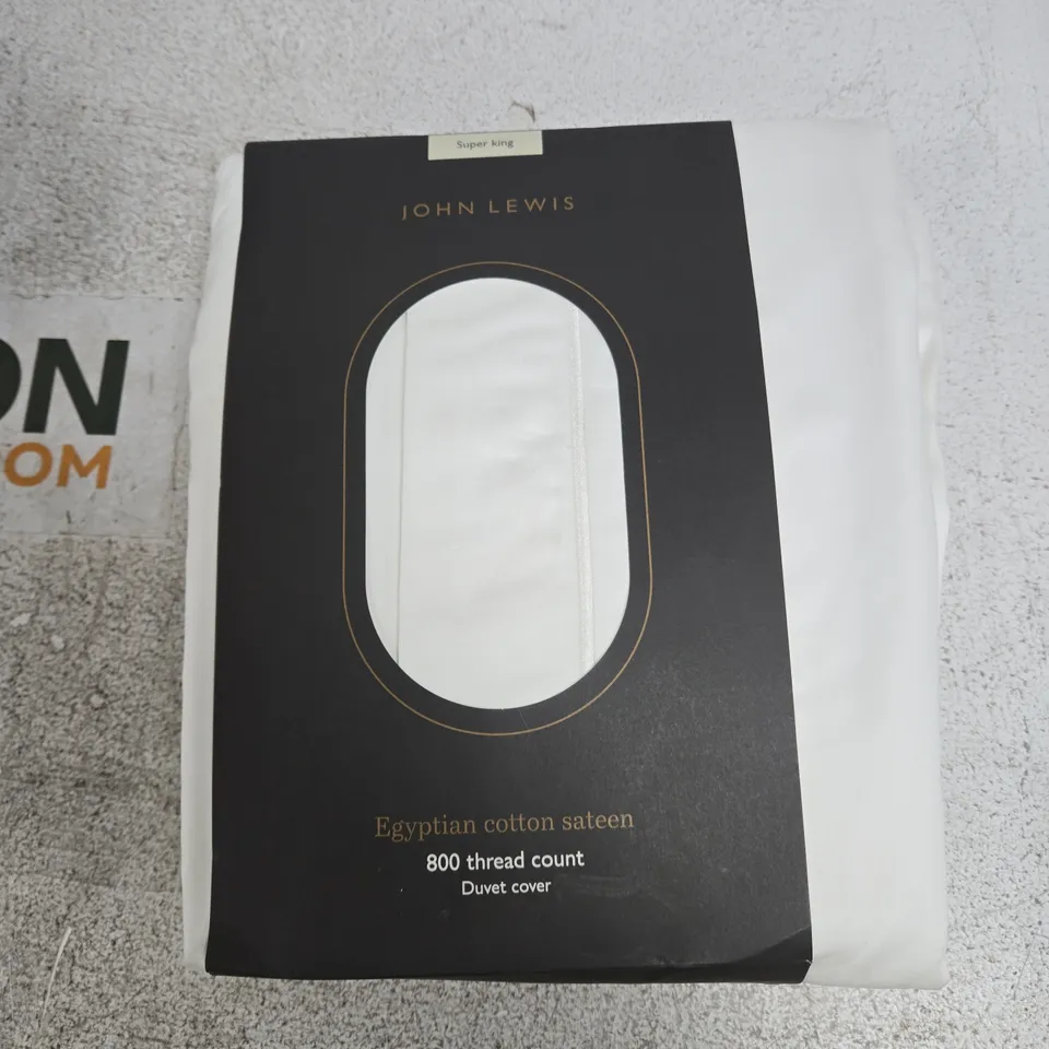 JOHN LEWIS EGYPTIAN COTTON SATEEN DUVET COVER – SUPER KING, 800 THREAD COUNT