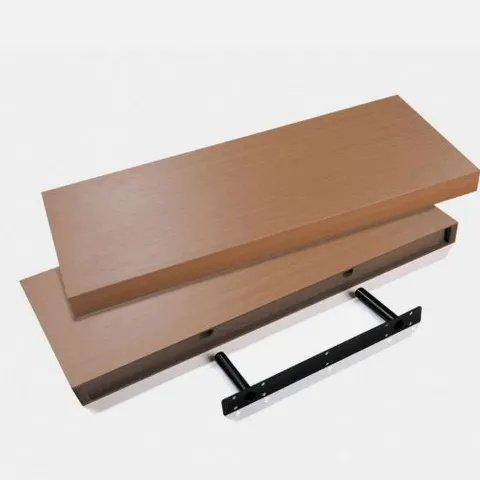 BOXED SET OF 2 FLOATING SHELVES LIGHT OAK, 60cm (1 BOX)